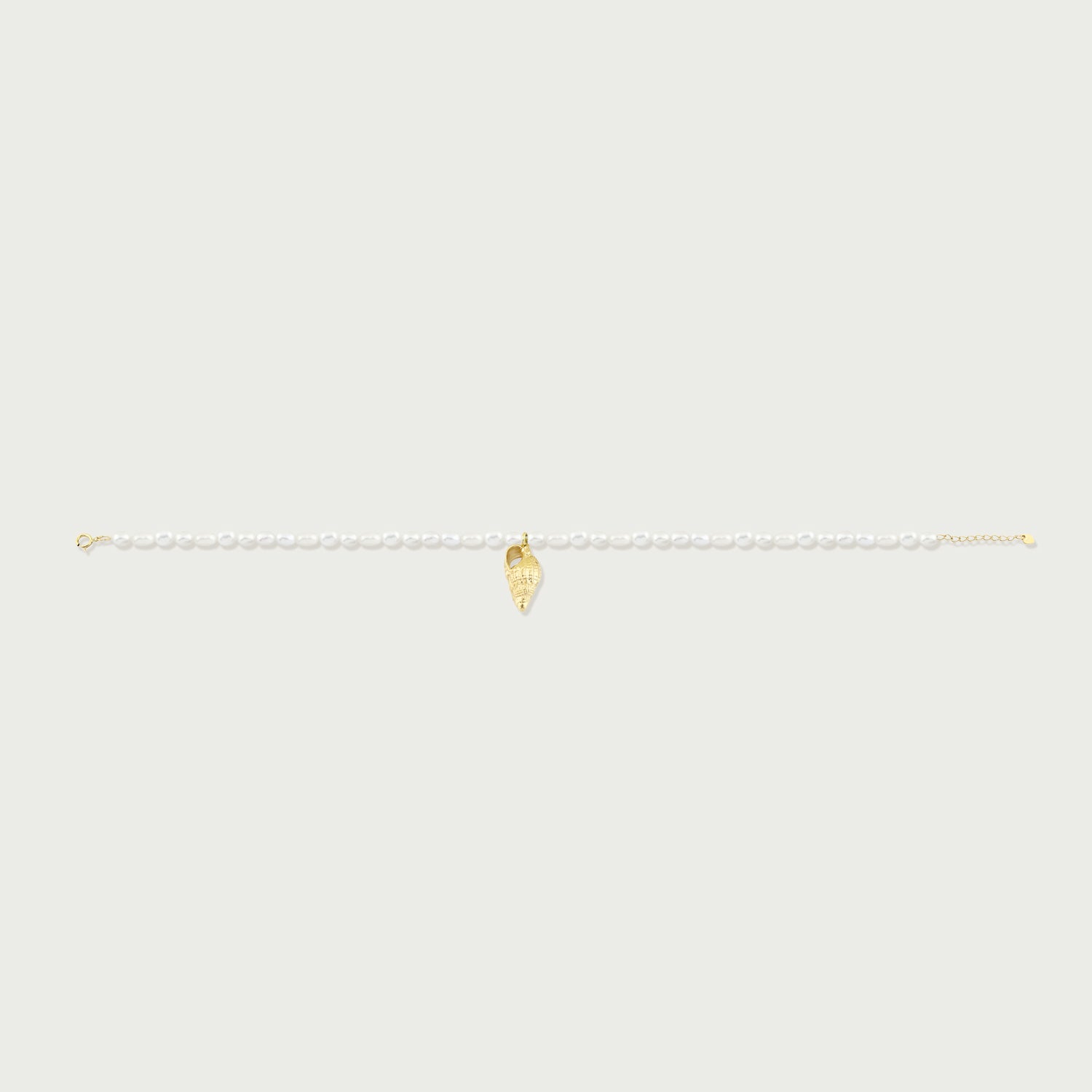 Sun, Surf, and Conch Pearl Anklet