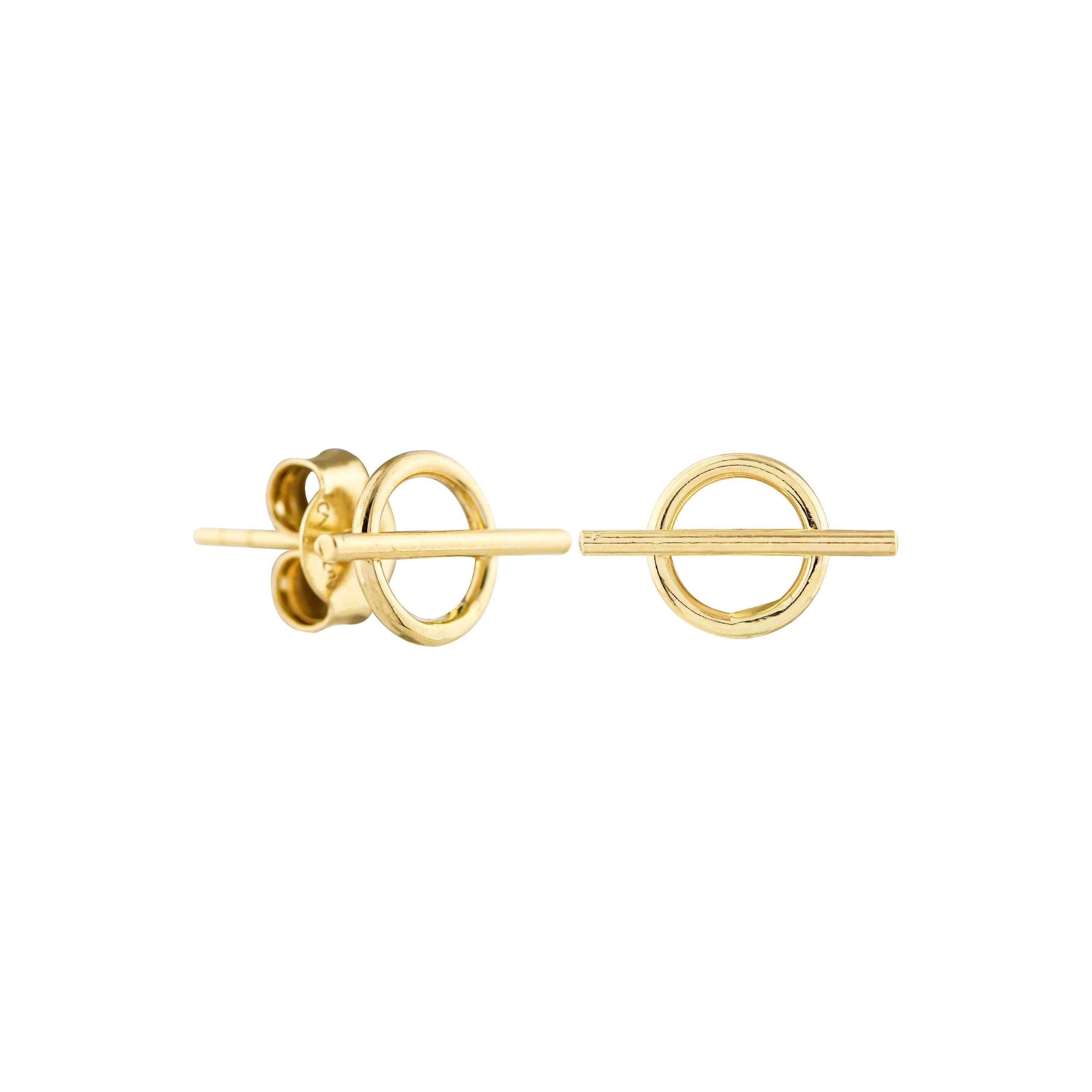 Halo Strike Gold Stud Earrings