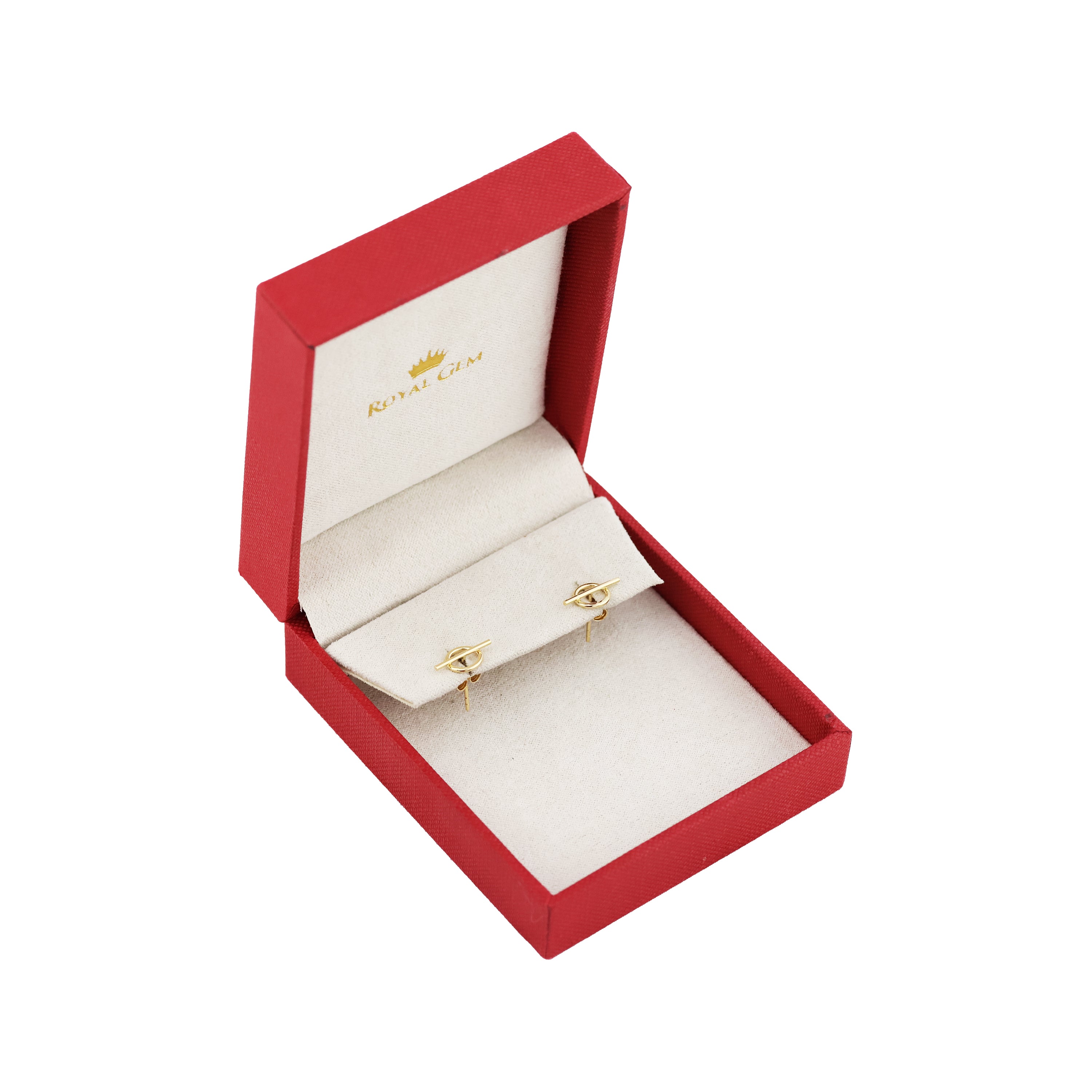 Halo Strike Gold Stud Earrings