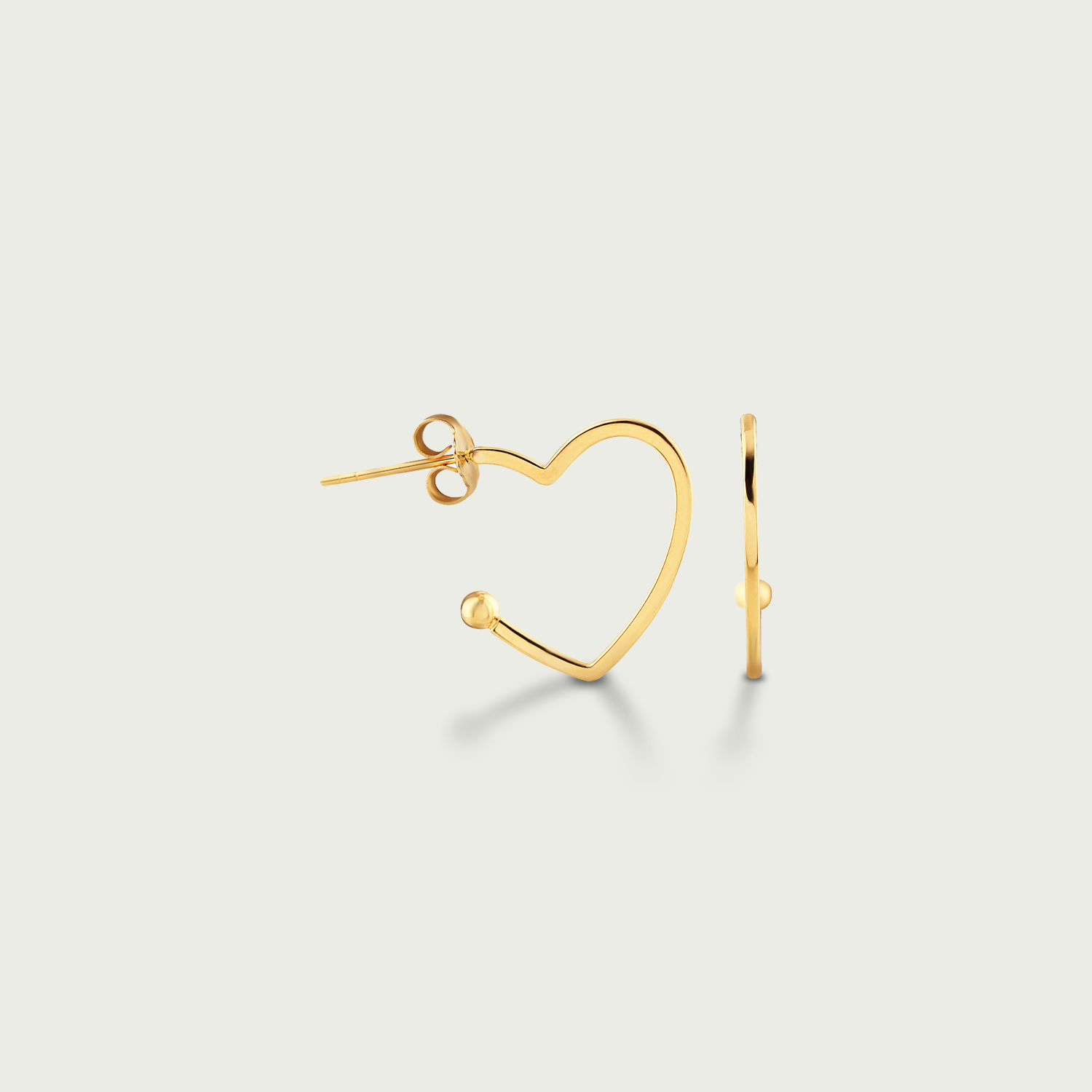 Love Arch Gold Hoop Earrings
