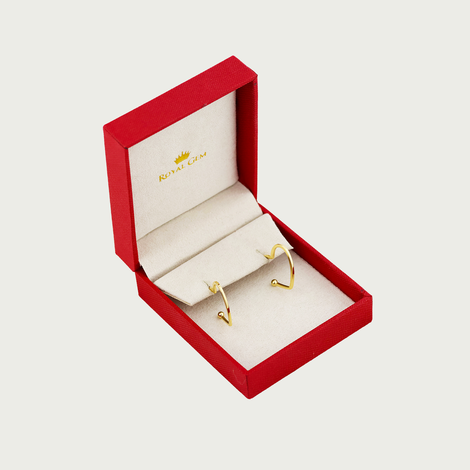 Love Arch Gold Hoop Earrings