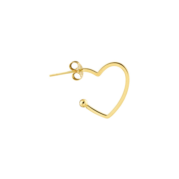 Golden Love Arch Hoop Earrings