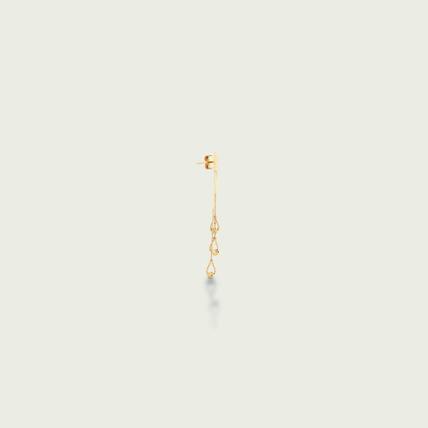 Linked Orbs Gold Dangling Earrings