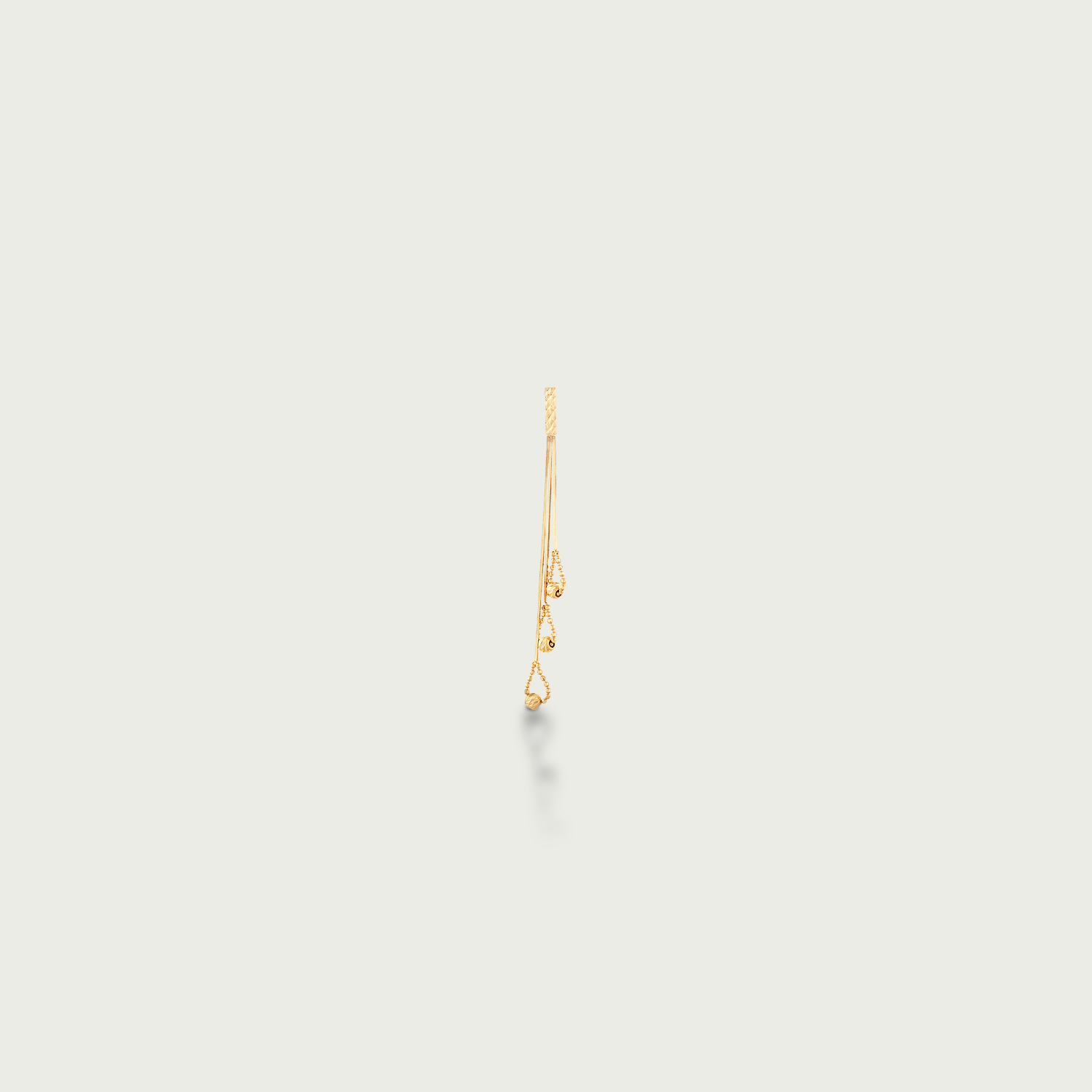 Linked Orbs Gold Dangling Earrings