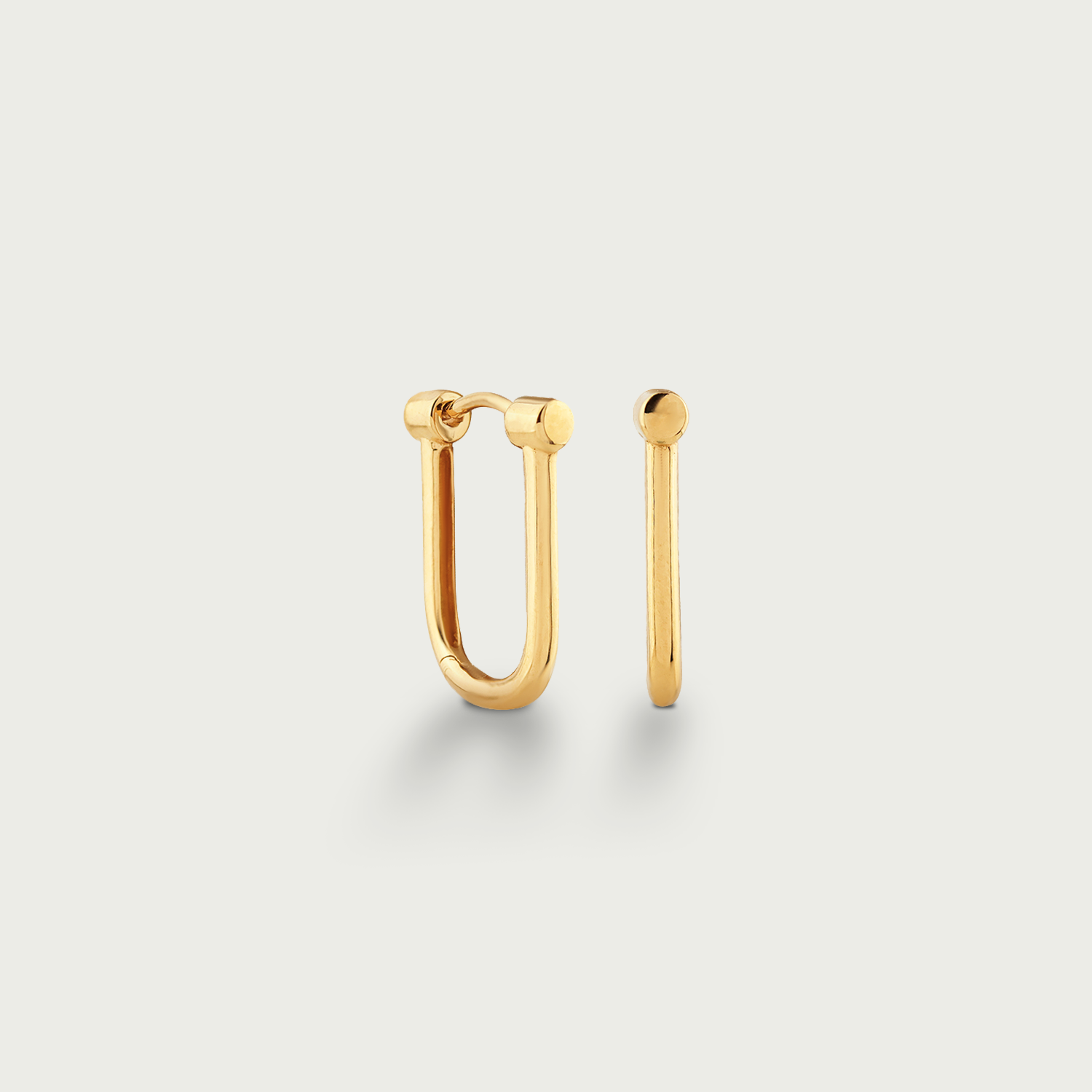 Modern Flow Gold Hoop Earrings