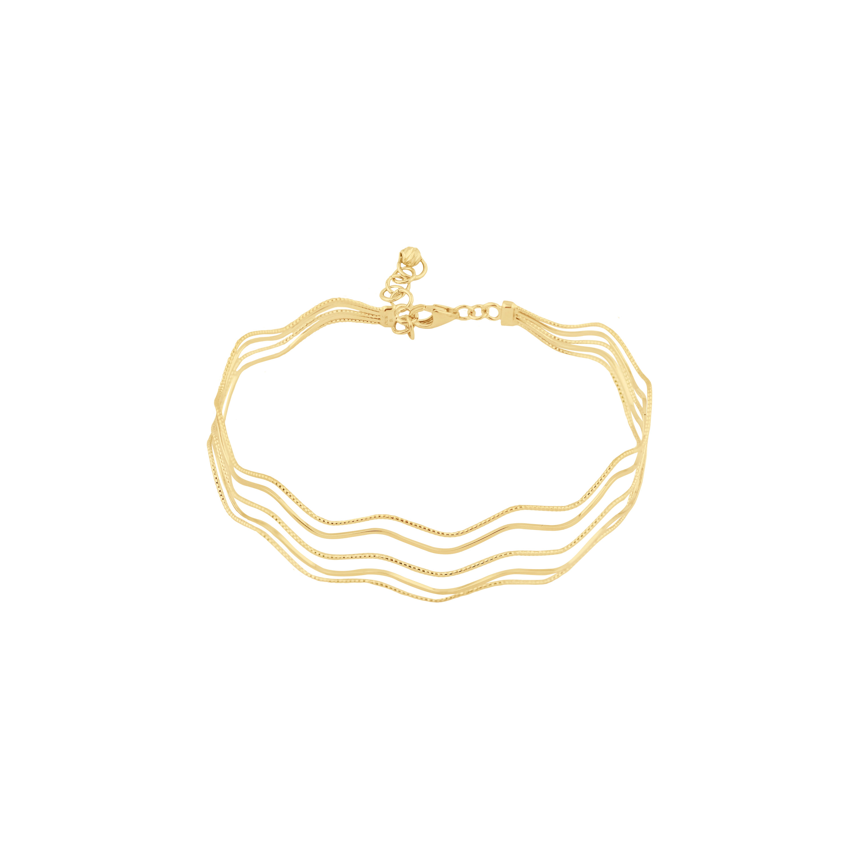 Rippling Grace Gold Bangle