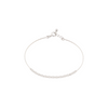 Beaded Elegance  White Gold Bangle Bracelet