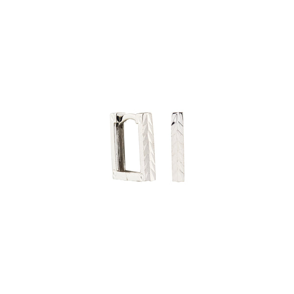 Fern-Lock Rectangle Hoop Earrings