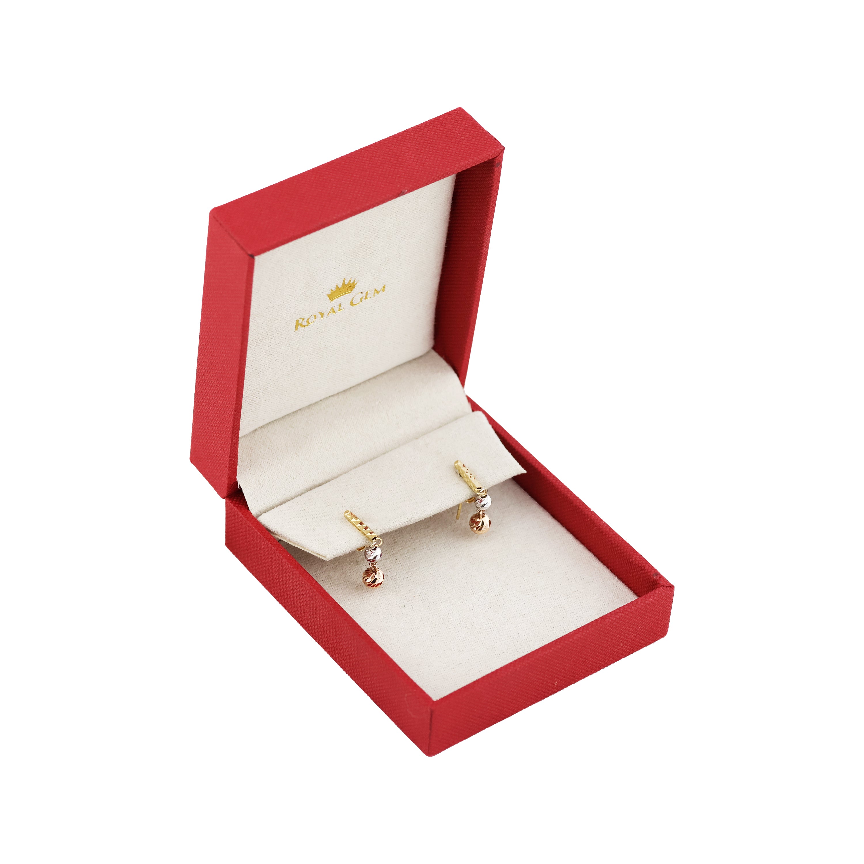 Linear Bond Gold Dangling Earrings