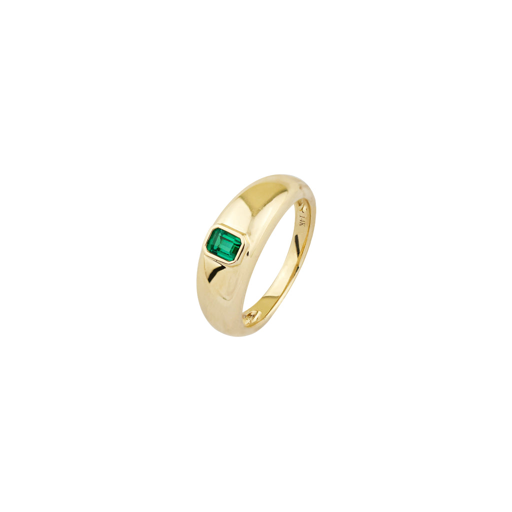 You Got This Emerald-Cut Dome Ring