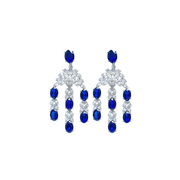 Chandelier Sapphire Dangling Earrings