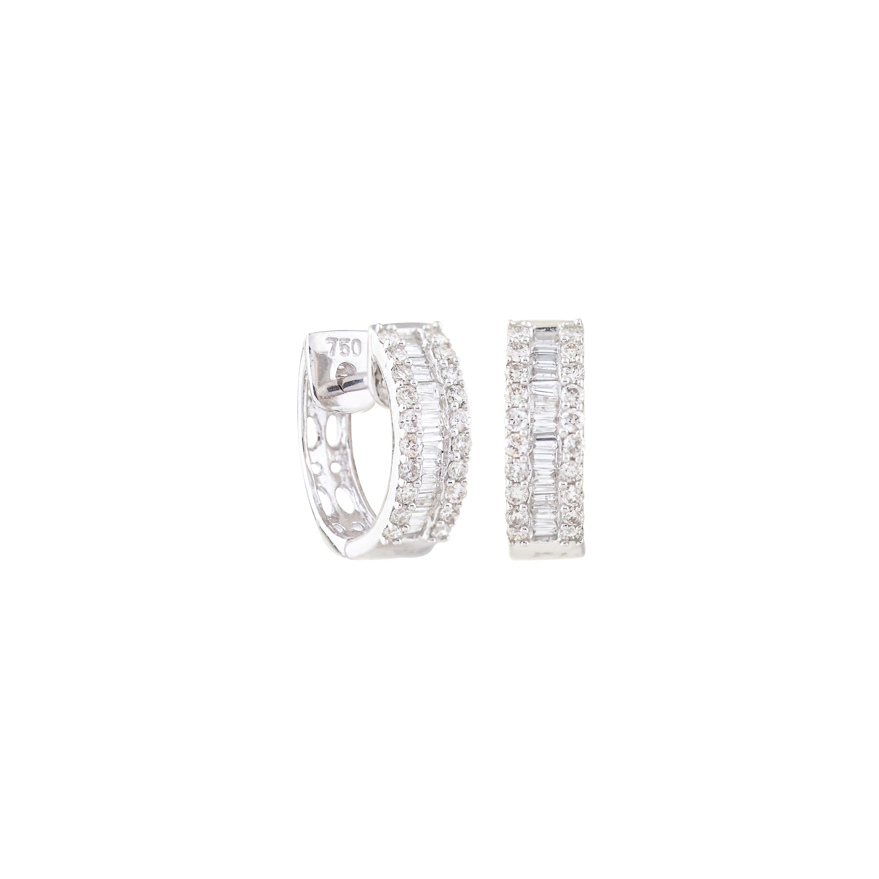 Dazzling Enigma Glint Diamond Hoop Earrings
