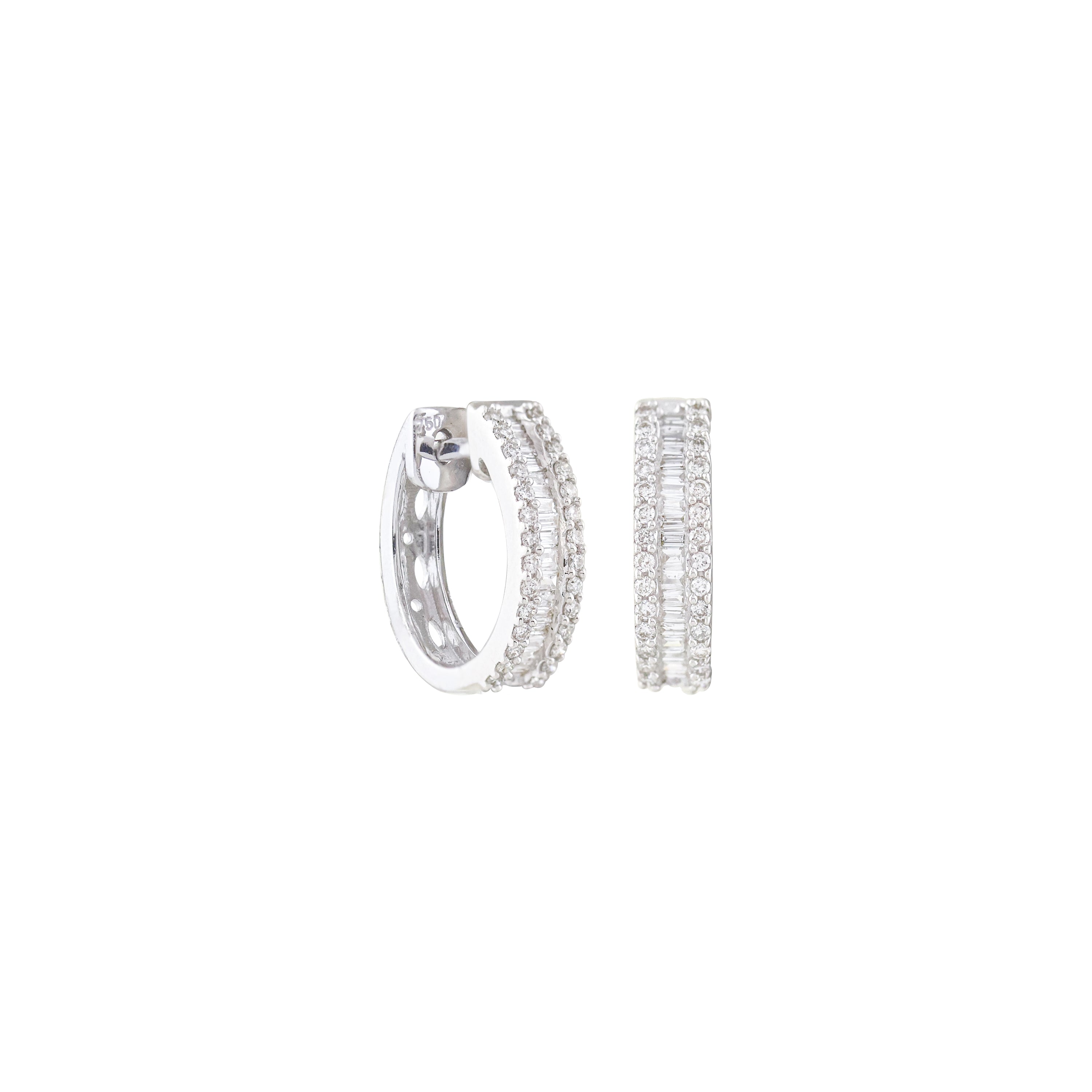 Dazzling Enigma Glimmer Diamond Hoop Earrings