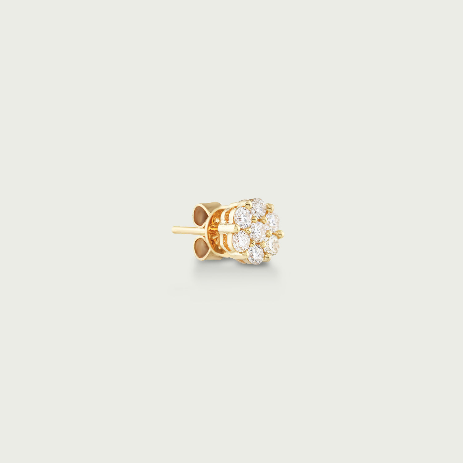 Gilded Glow Diamond Stud Earrings