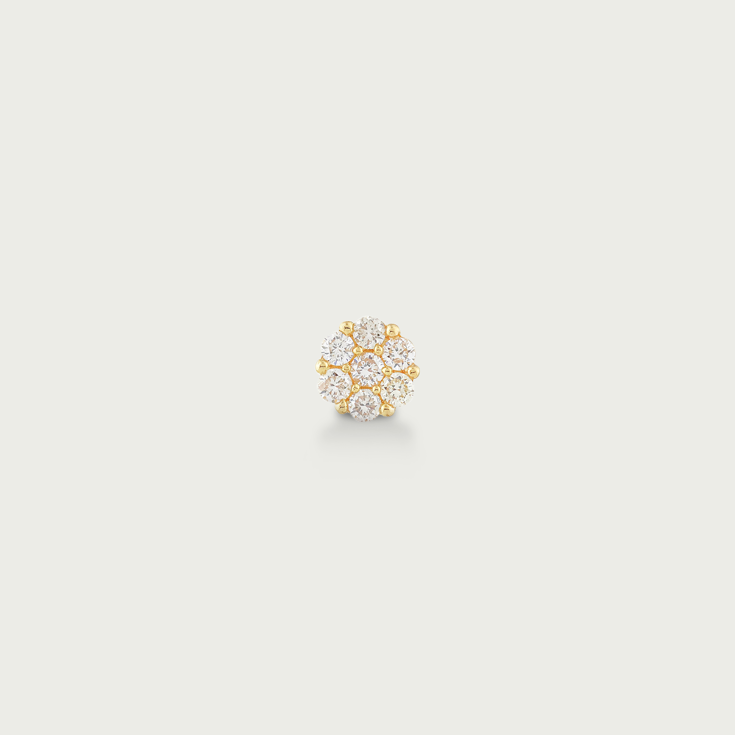 Gilded Glow Diamond Stud Earrings