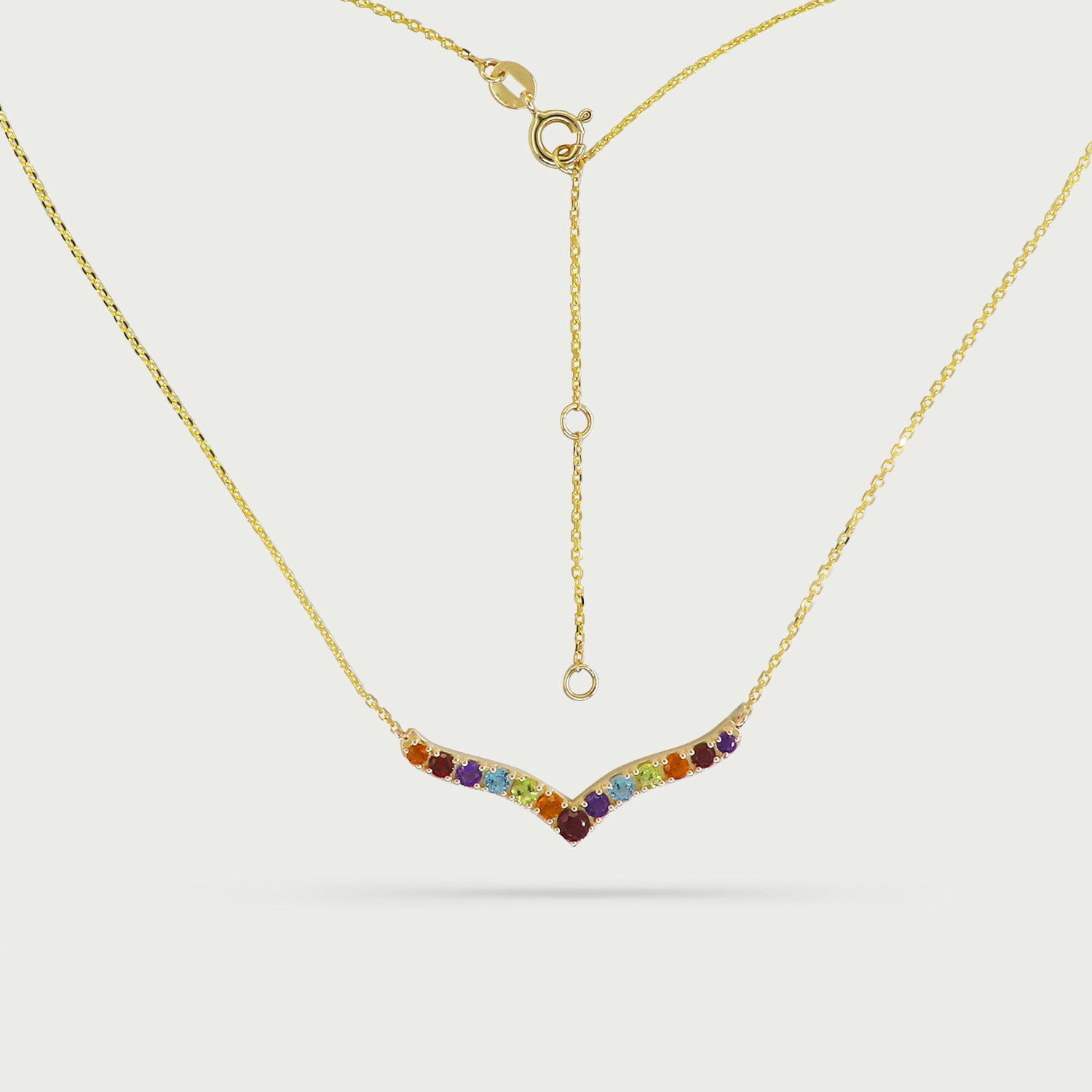 Symphony Of Color Gemstone Necklace