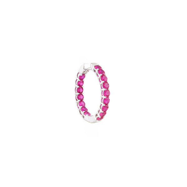 Life’s A Party Ruby Eternity Hoop Earrings