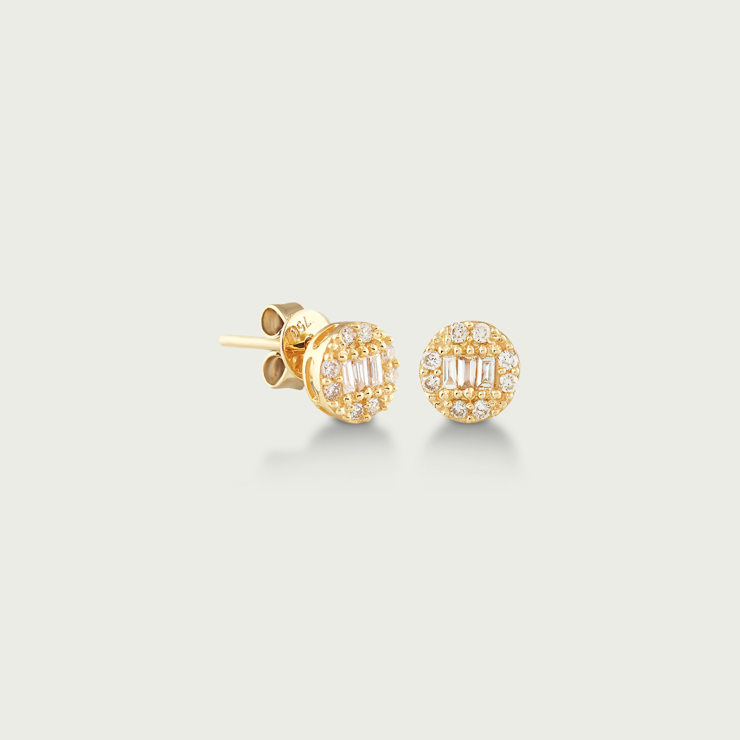 Circle Weave Glamour Diamond Stud Earrings