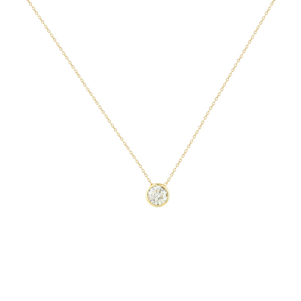 Stellar Solitude Donut Diamond Necklace