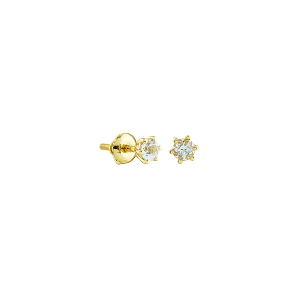 All Dolled Up White Topaz - April Birthstone Screw Earrings