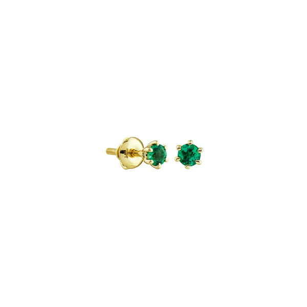 All Dolled Up Emerald - May Birthstone Screw Earrings