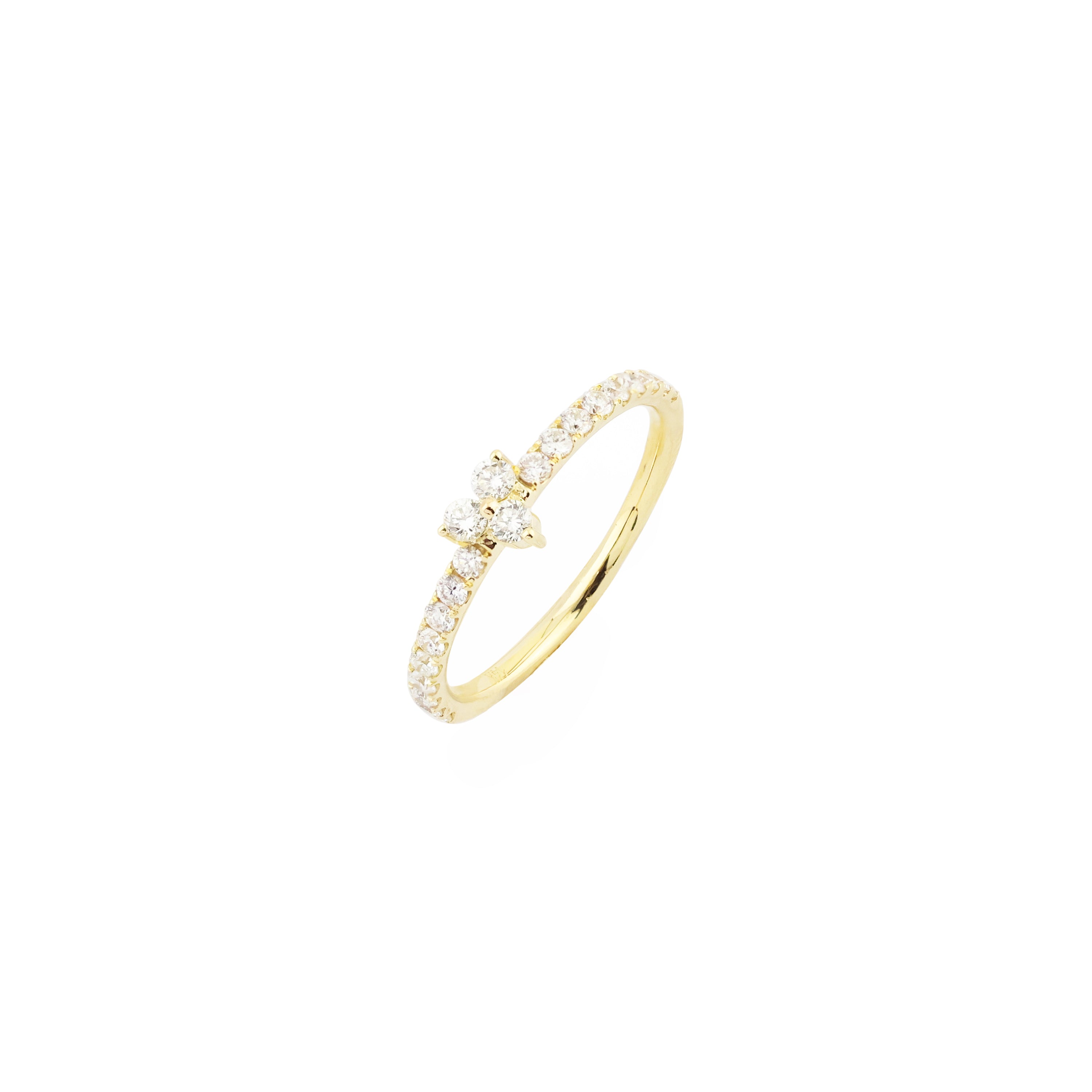 Triad Glow Half Eternity Diamond Ring