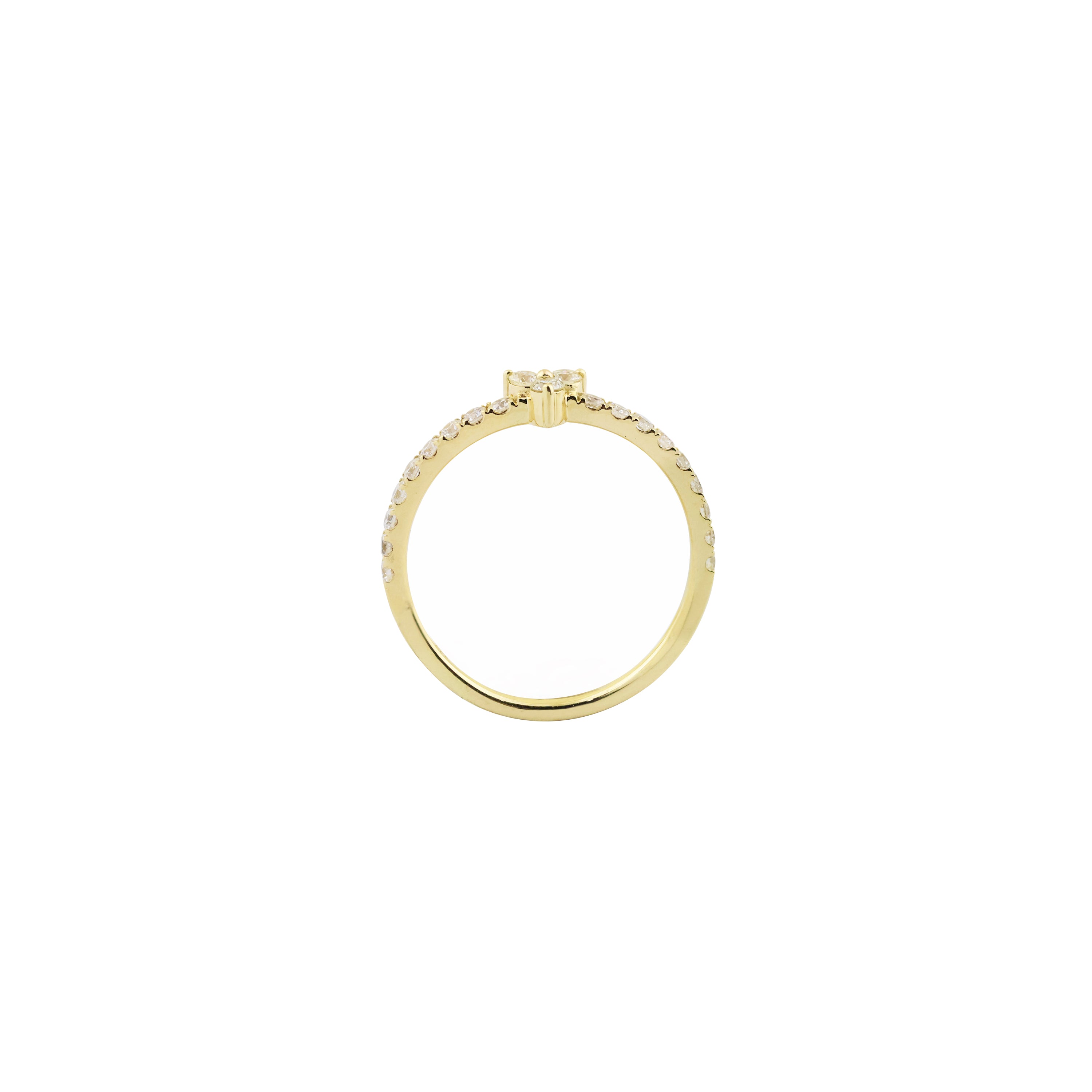 Triad Glow Half Eternity Diamond Ring