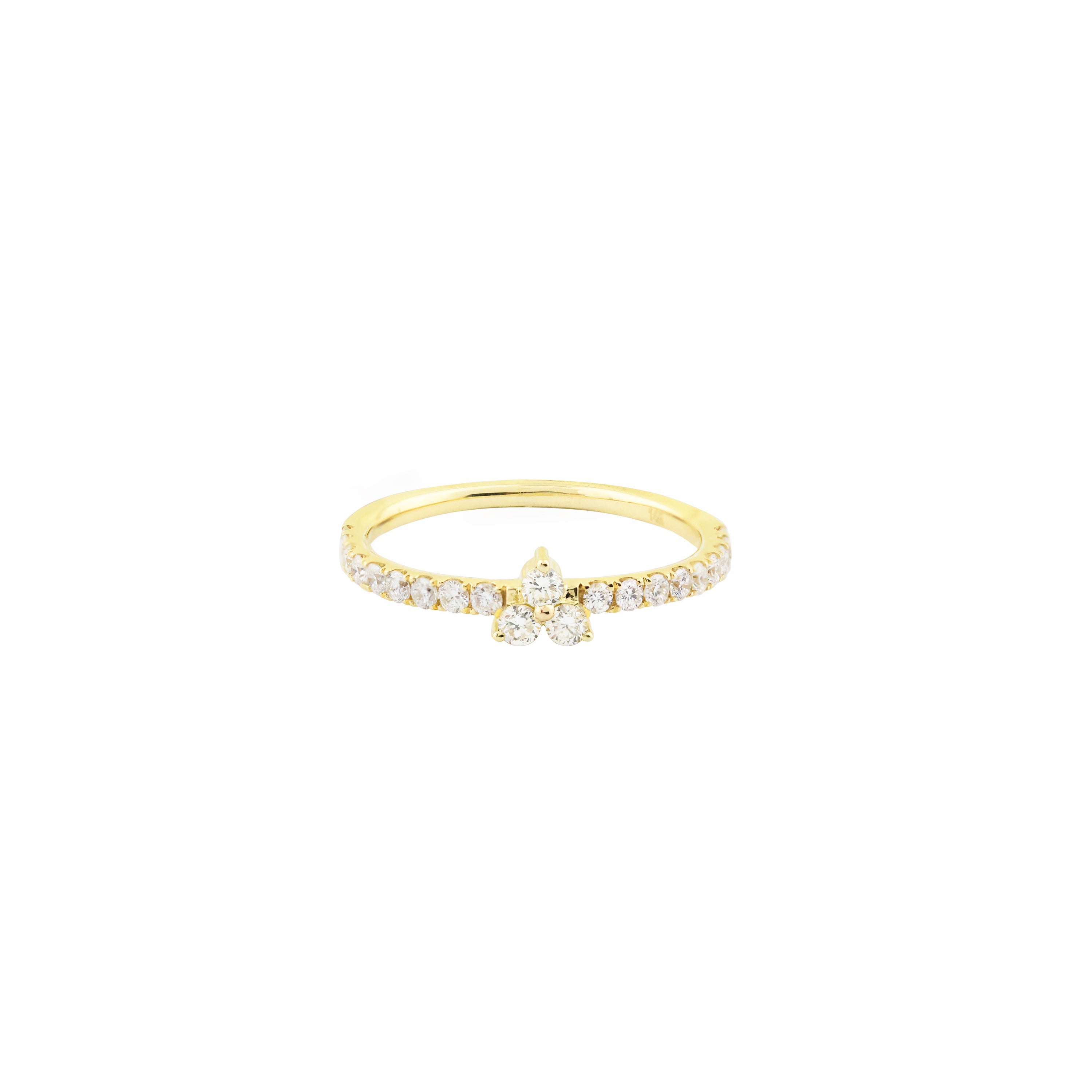 Triad Glow Half Eternity Diamond Ring