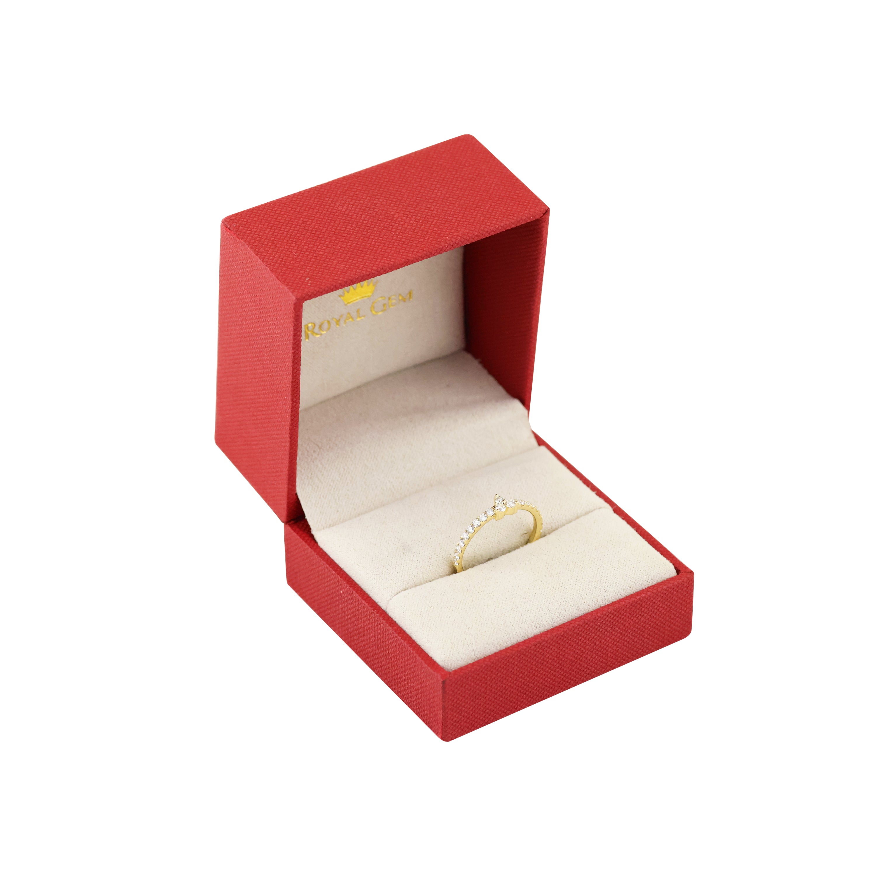 Triad Glow Half Eternity Diamond Ring