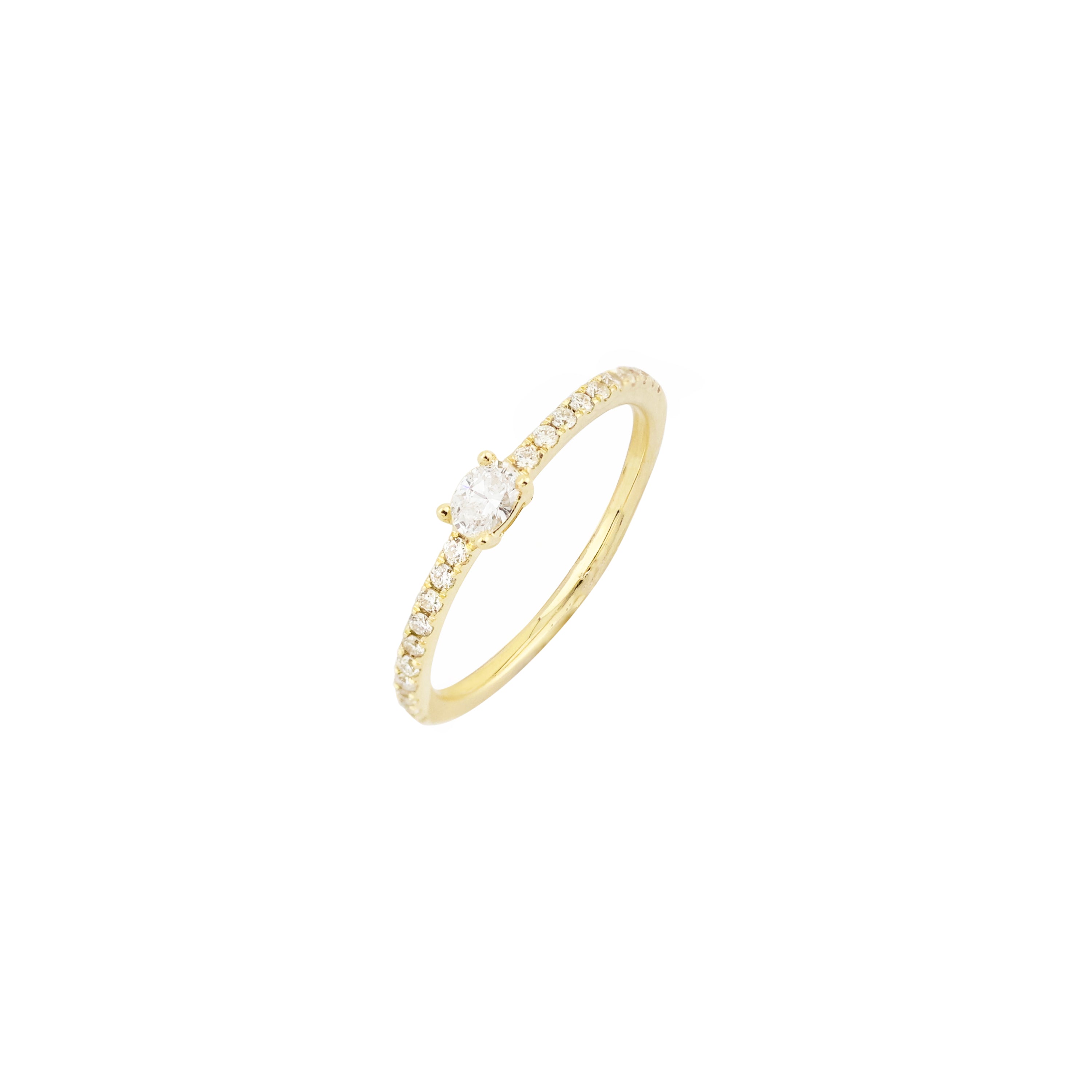 Center Glow Half Eternity Ring