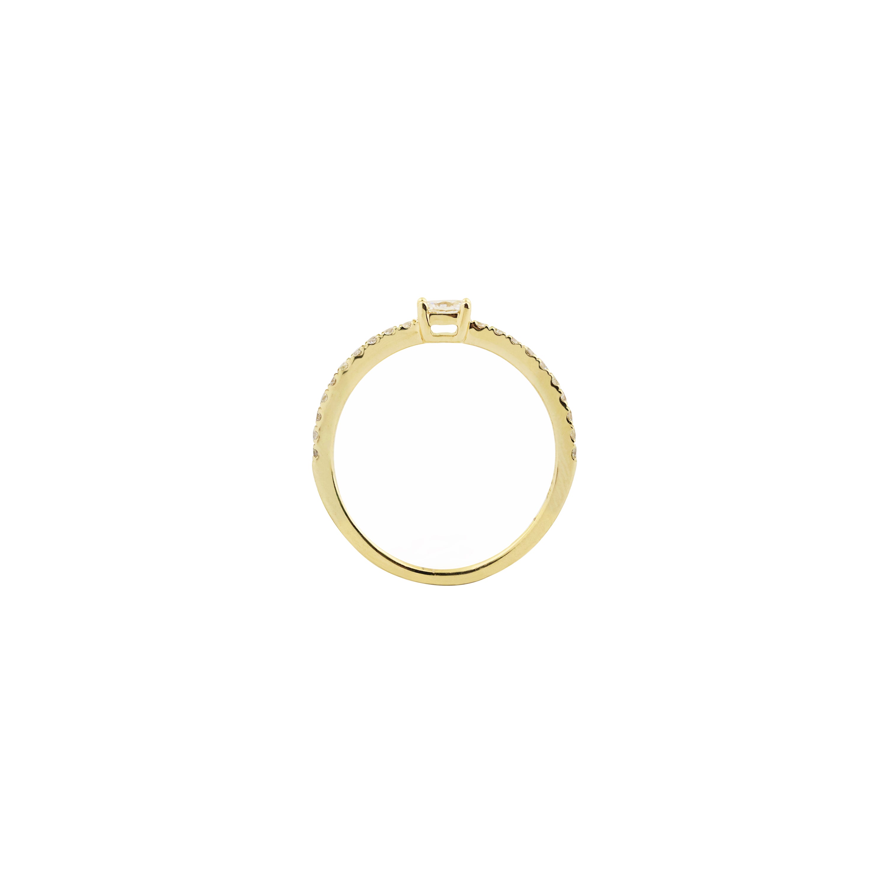 Center Glow Half Eternity Ring