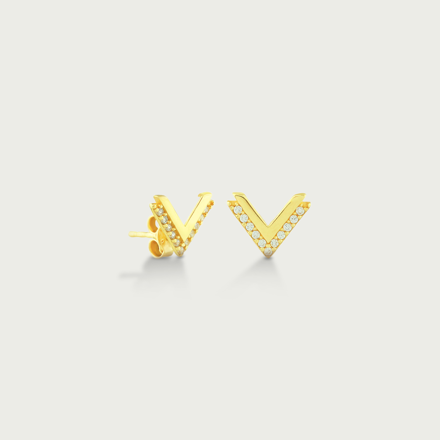 Clock-Out Chic Glam Gold Stud Earrings