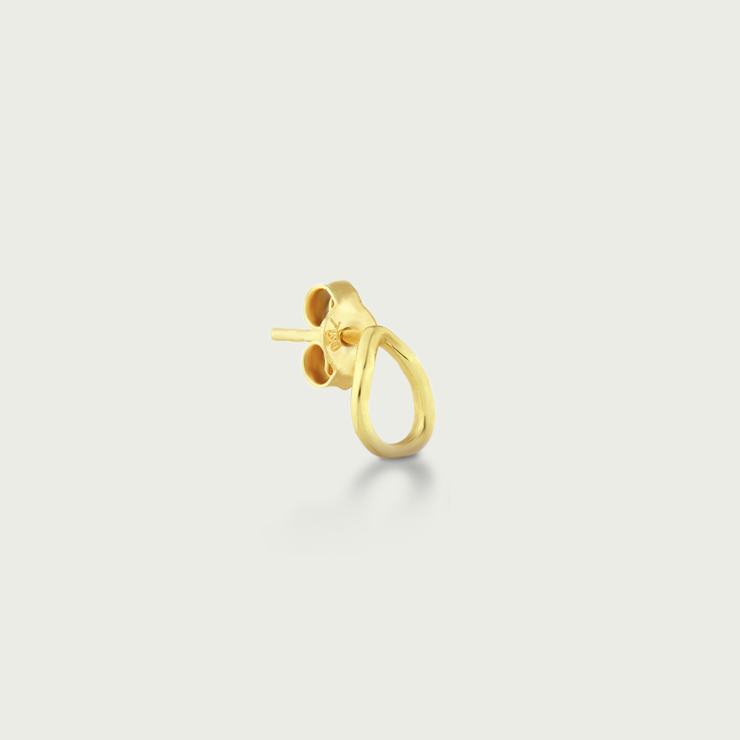 Clock-Out Chic Oval Gold Stud Earrings