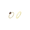 Bundle Deal: Dainty Double Stack Rope Ring and Good Life Heart Beaded Ring