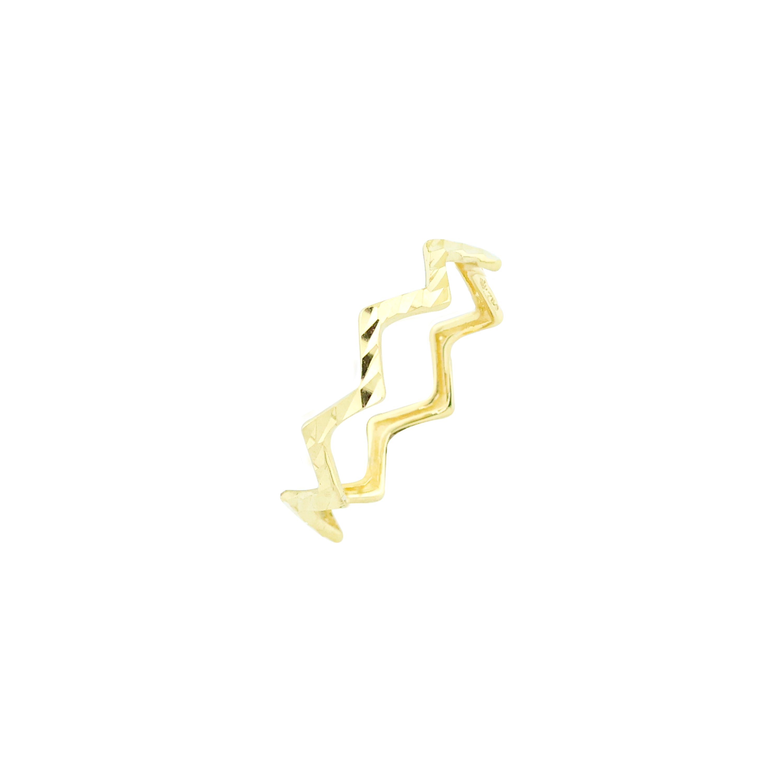 Clock-Out Chic Zigzag Gold Ring