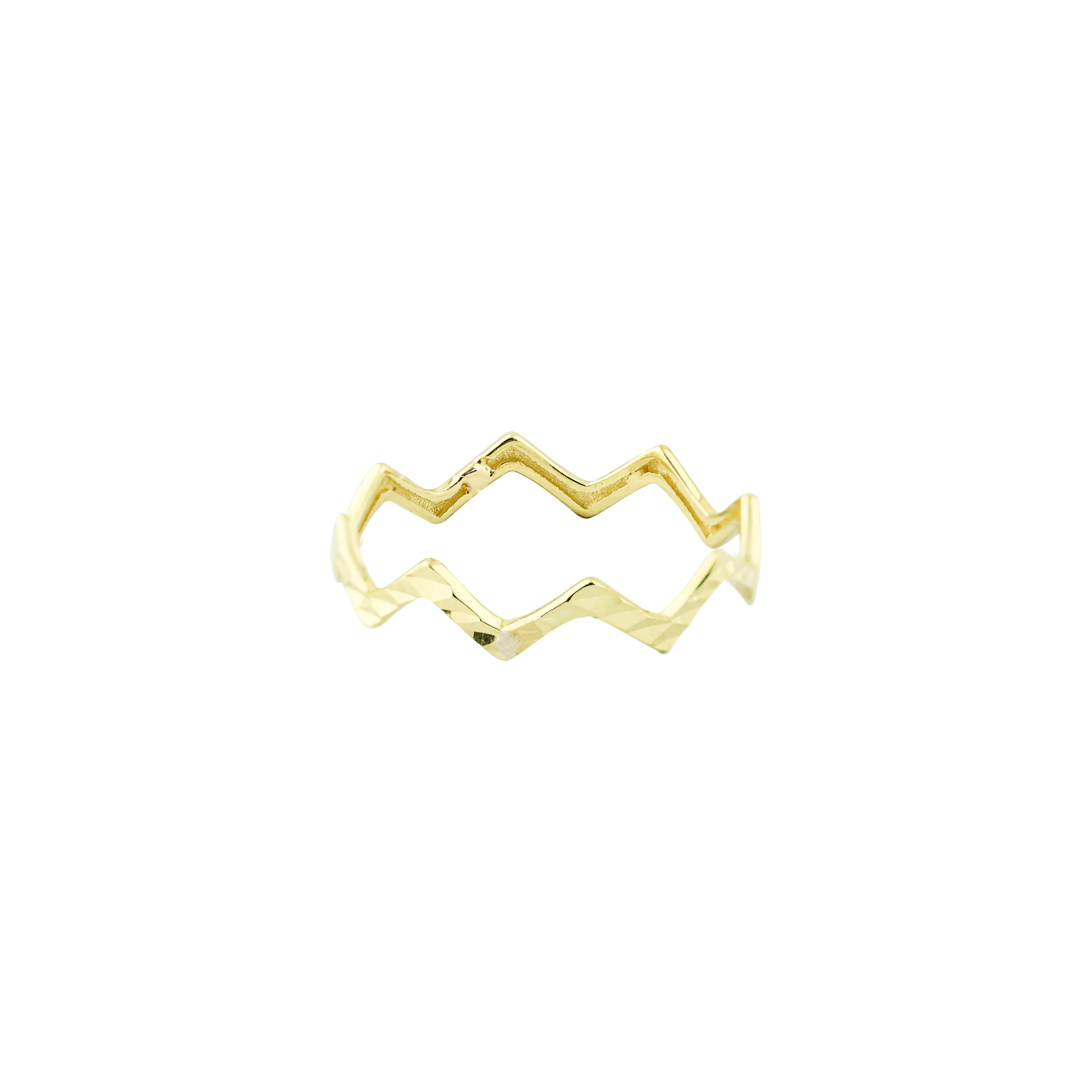 Clock-Out Chic Zigzag Gold Ring