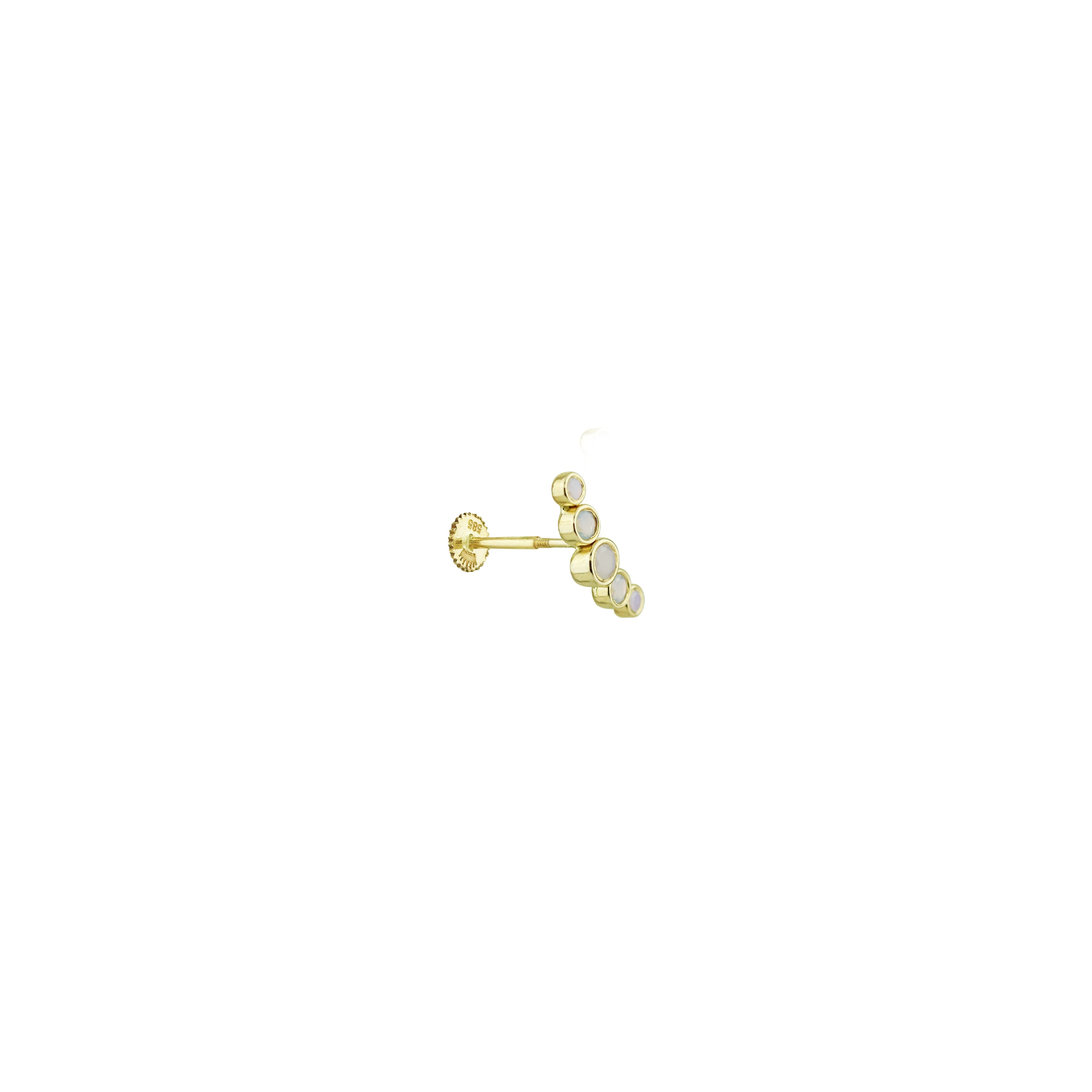 Bubble Crawler Gold Earrings