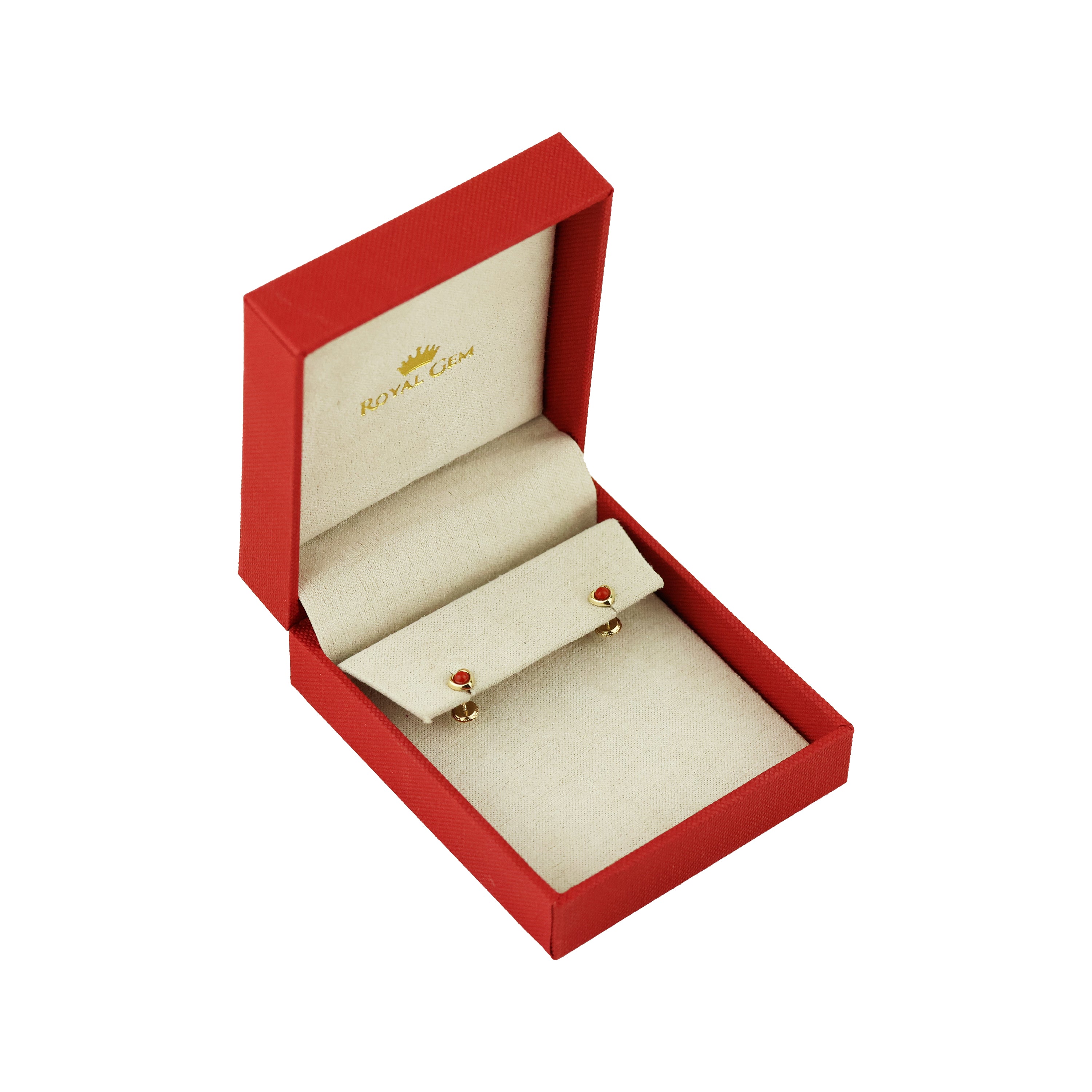 Ace of Hearts Gold Earrings