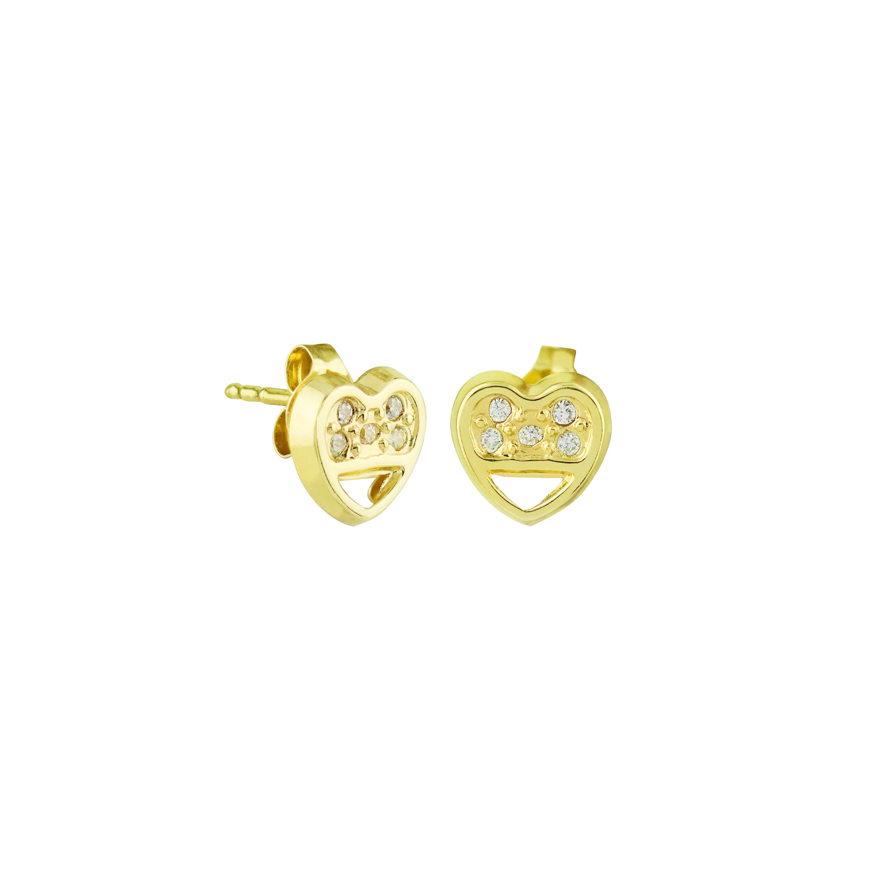 Cupid's Treasure Gold Earrings