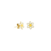 Daisy Flower Stud Earrings in 14K Yellow Gold