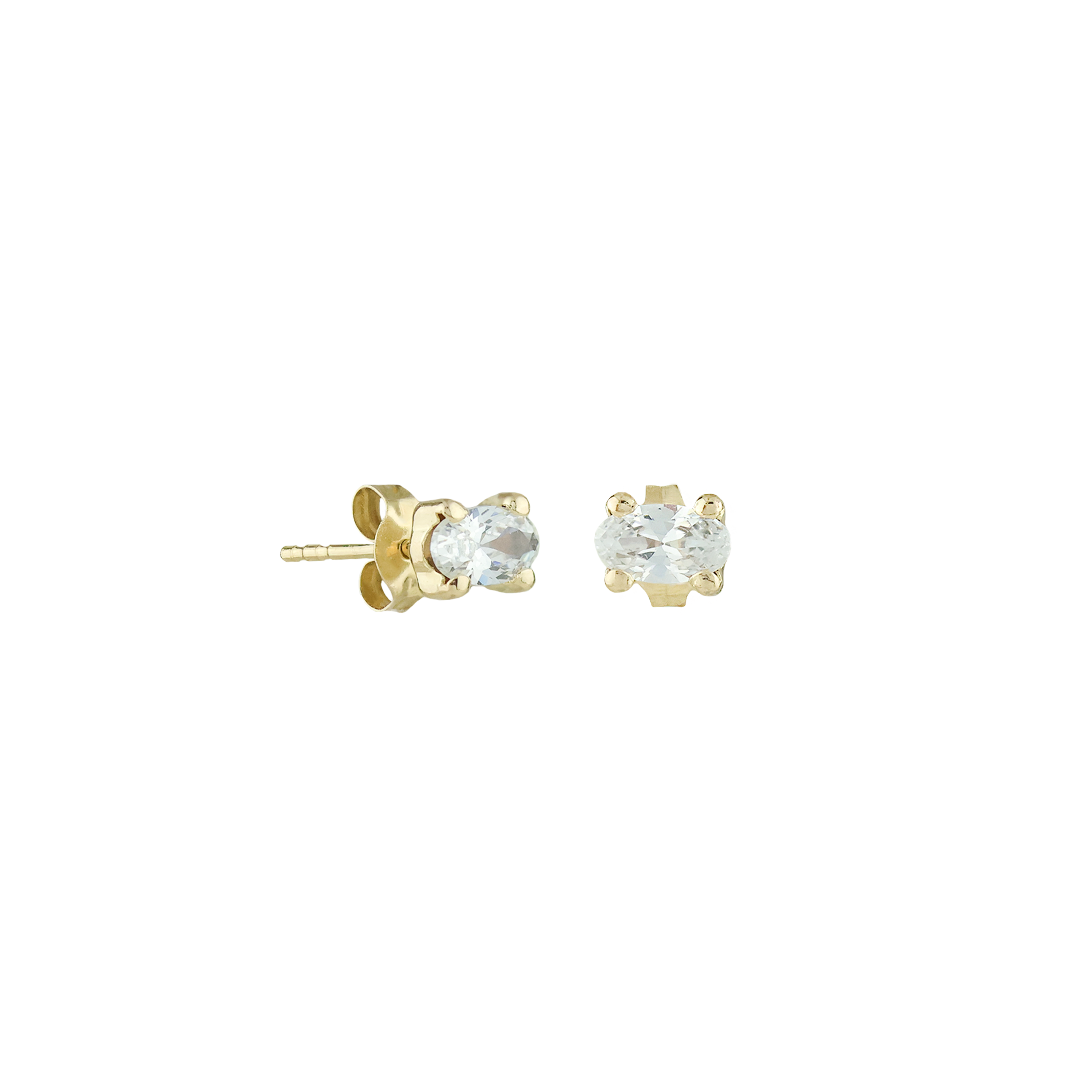 Mini Spark Round Gold Stud Earrings