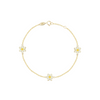 Daisy Flower Bracelet in 14K Yellow Gold