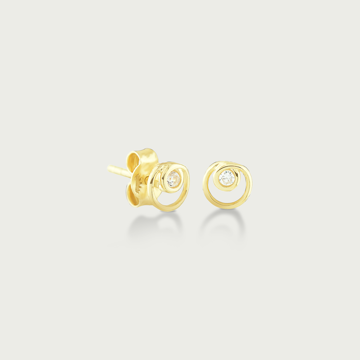 Clock-Out Chic Twist Gold Stud Earrings