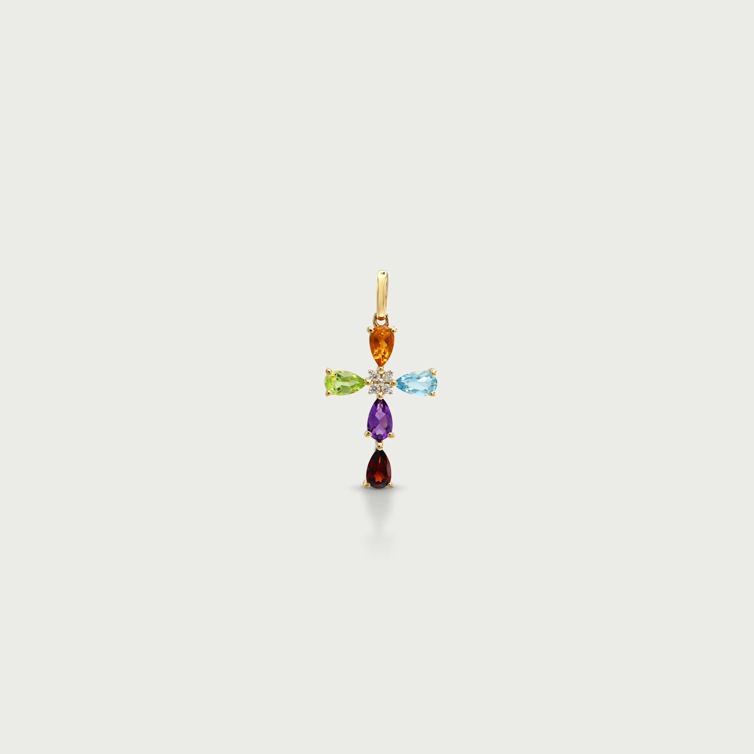 Faith in Color Cross Gemstone Pendant