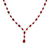Pear-Shaped Ruby Lariat Necklace