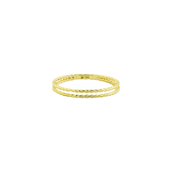 Dainty Double Stack Rope Ring