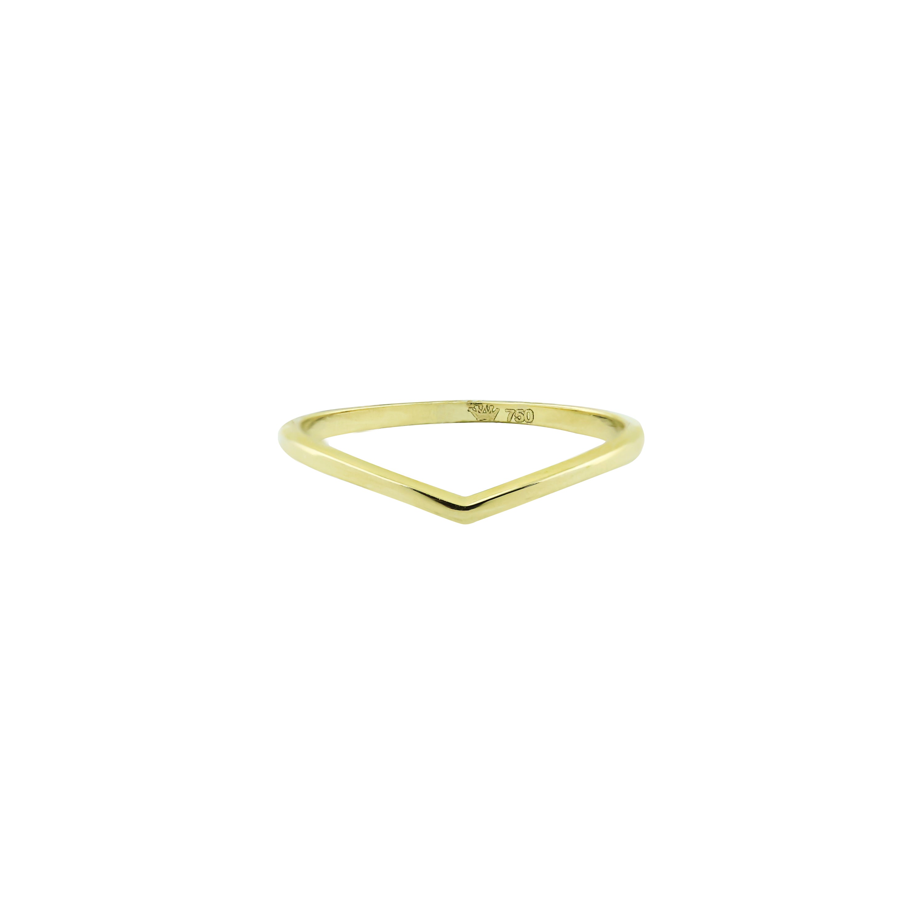 Sleek Move V Gold Ring