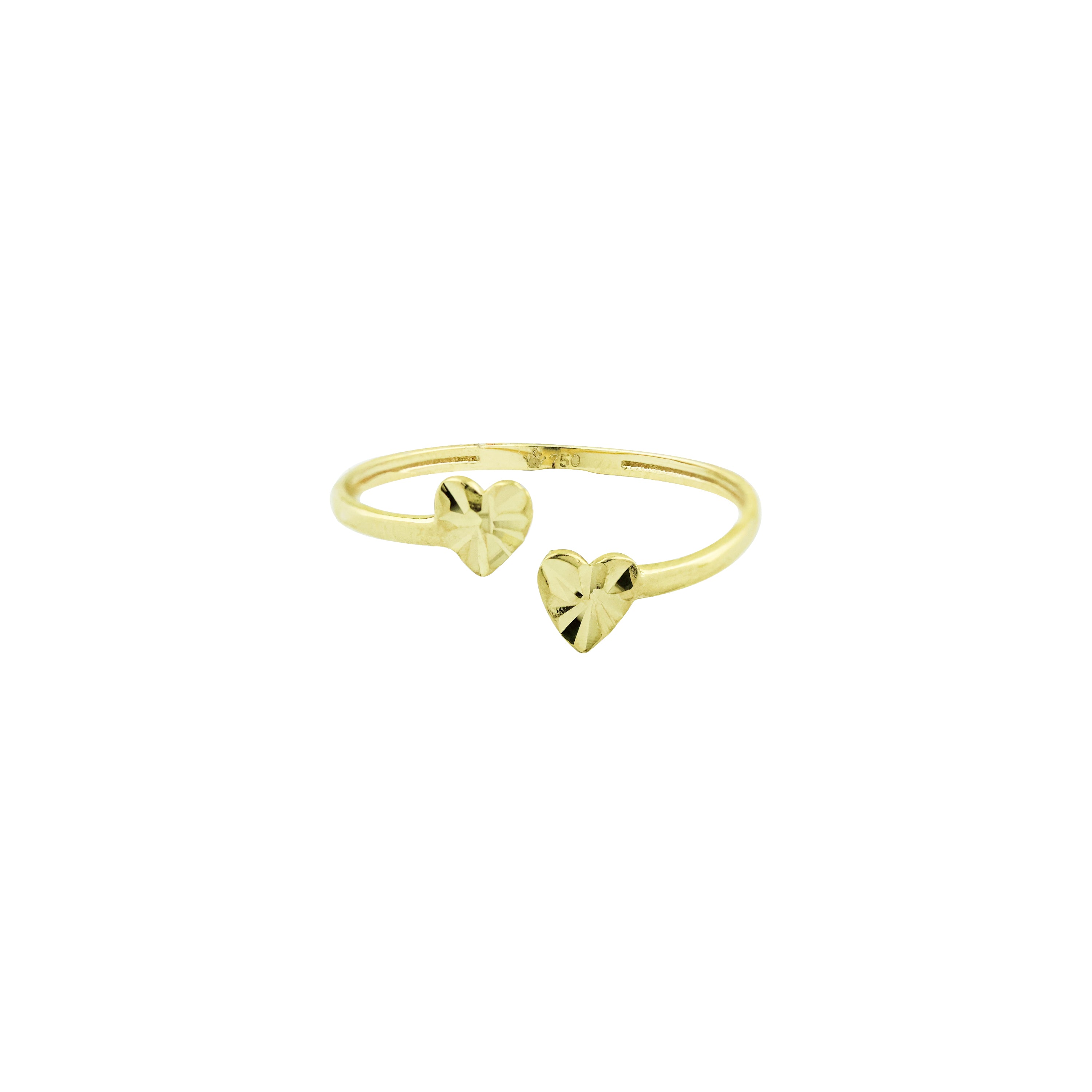 Clock-Out Chic Kissing Heart Gold Ring