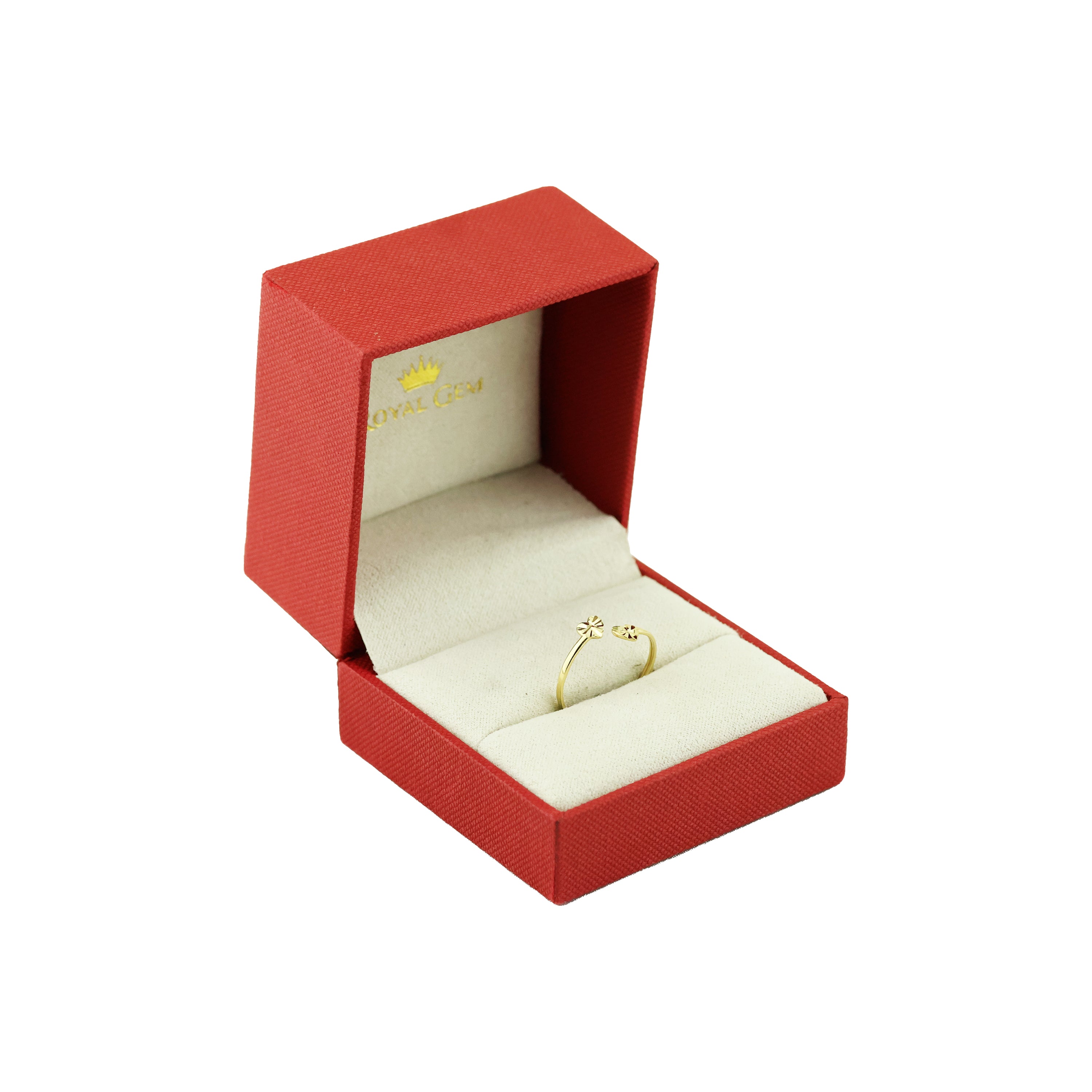 Clock-Out Chic Kissing Heart Gold Ring
