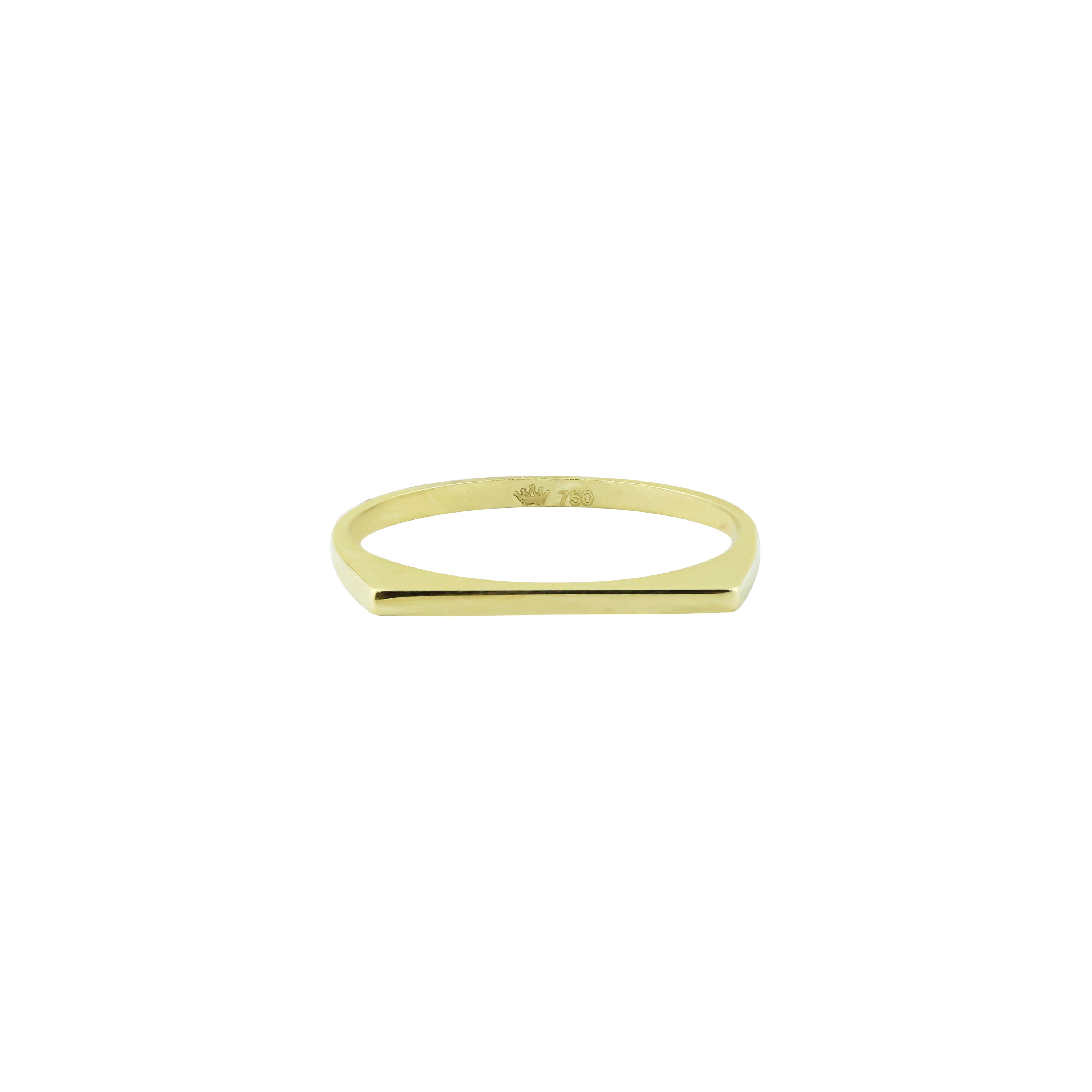 Clock-Out Chic Signet Gold Ring